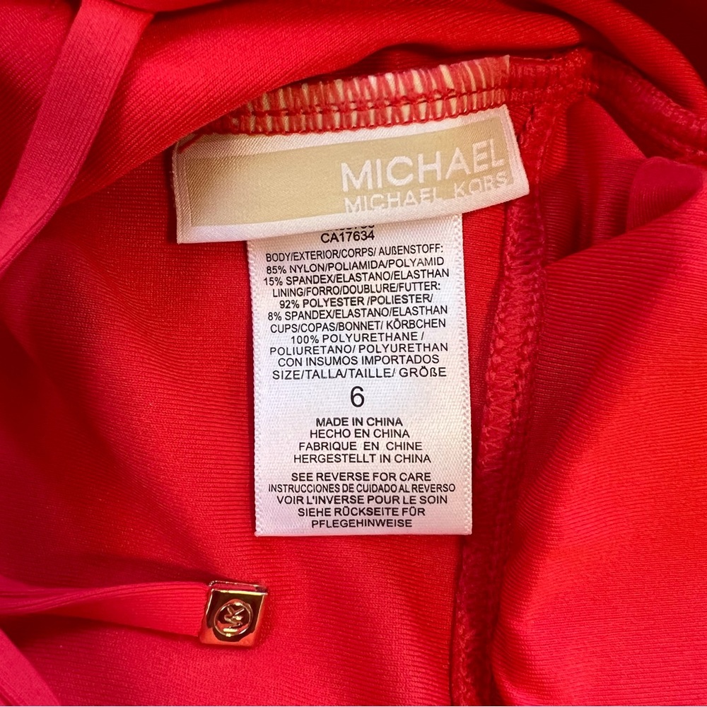 SOLD ❌ MICHAEL Michael Kors Woman’s Sea Coral Cruise One Piece Swimwear - Picture 10 of 11